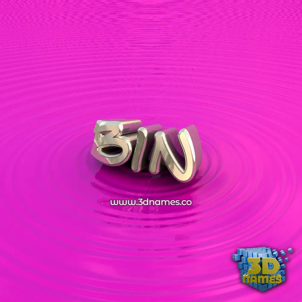 bin in Pink Graffiti style - 3D name wallpaper