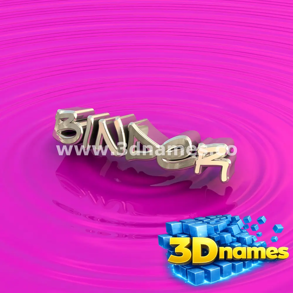 binder in Pink Graffiti style - 3D name wallpaper
