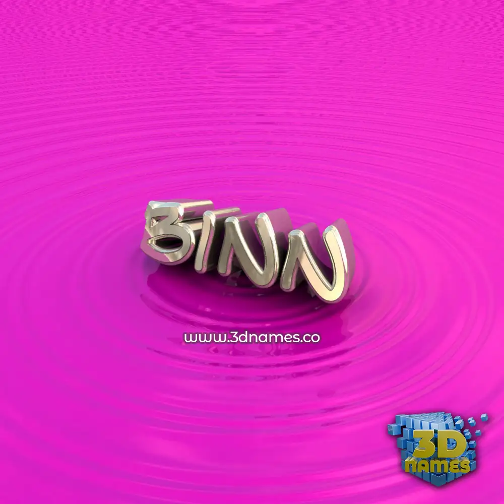 binn in Pink Graffiti style - 3D name wallpaper