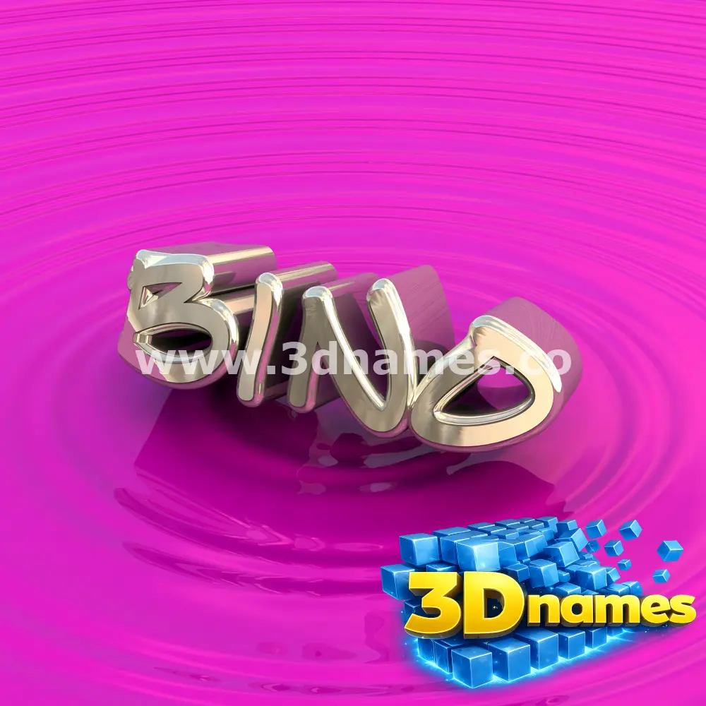bino in Pink Graffiti style - 3D name wallpaper