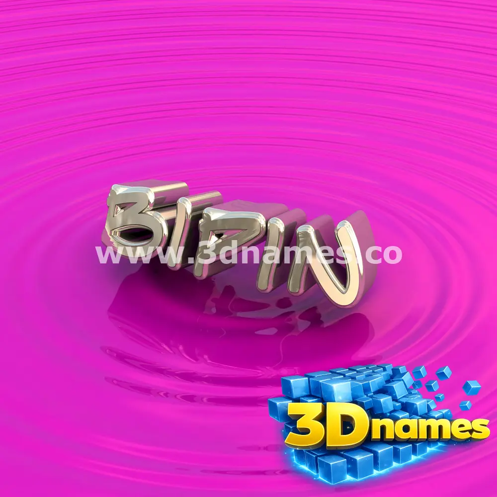 bipin in Pink Graffiti style - 3D name wallpaper