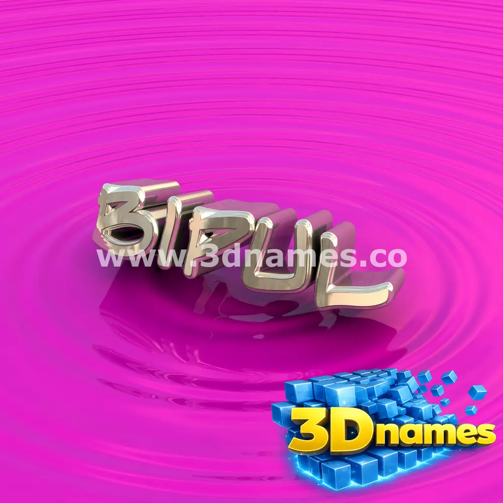 bipul in Pink Graffiti style - 3D name wallpaper