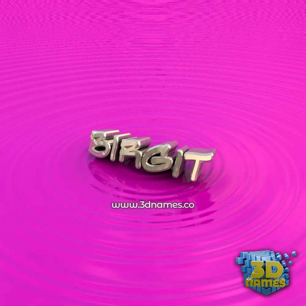 birgit in Pink Graffiti style - 3D name wallpaper