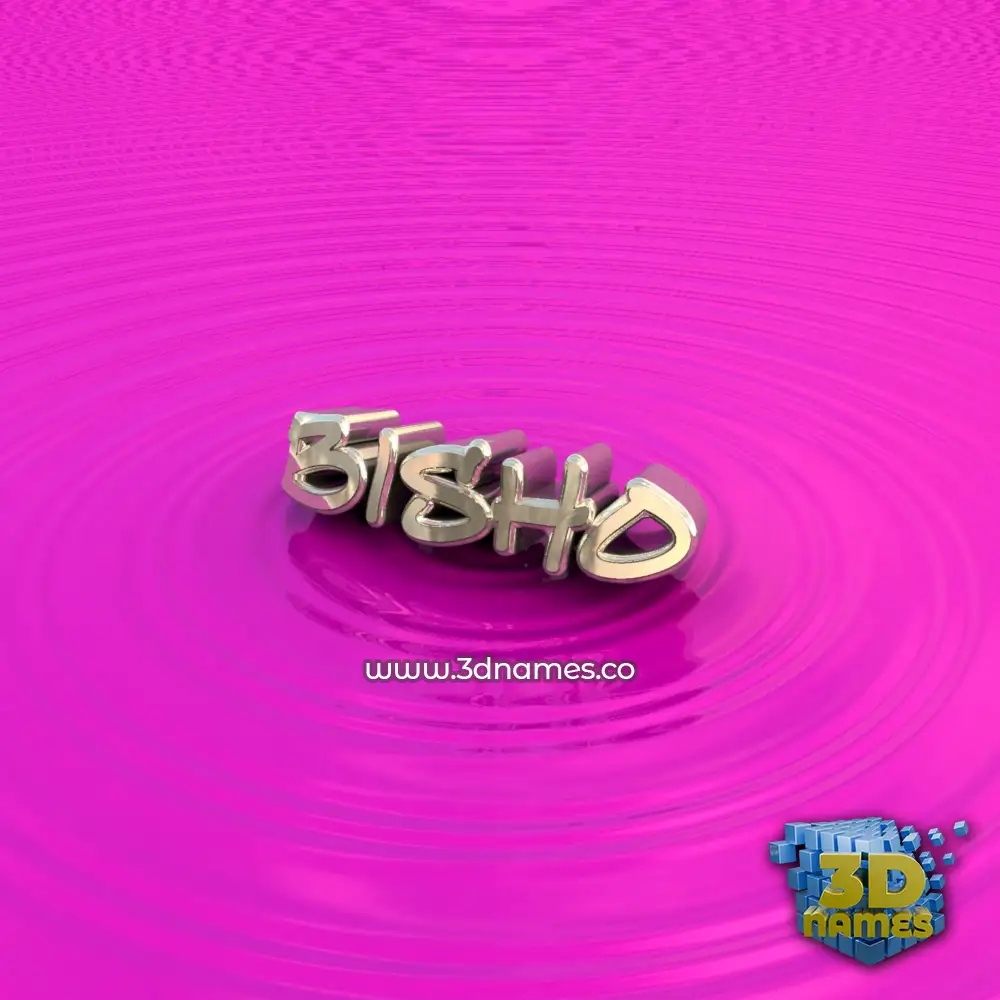 bisho in Pink Graffiti style - 3D name wallpaper