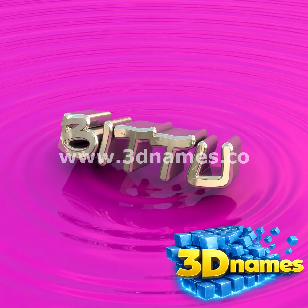 bittu in Pink Graffiti style - 3D name wallpaper