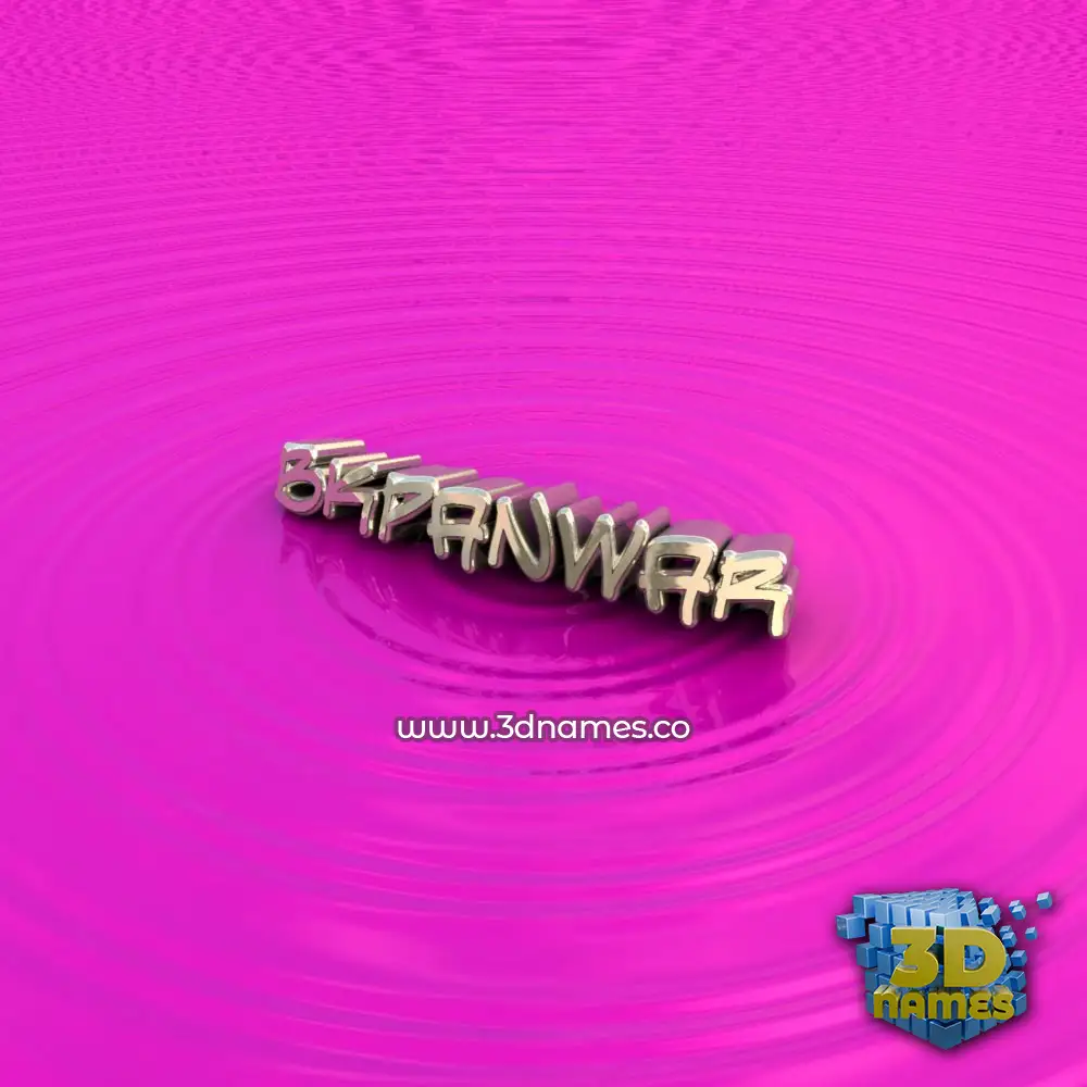 bkpanwar in Pink Graffiti style - 3D name wallpaper