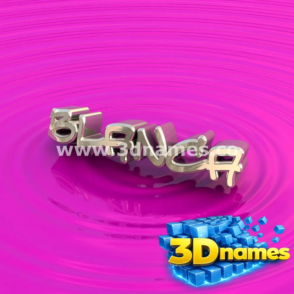blanca in Pink Graffiti style - 3D name wallpaper