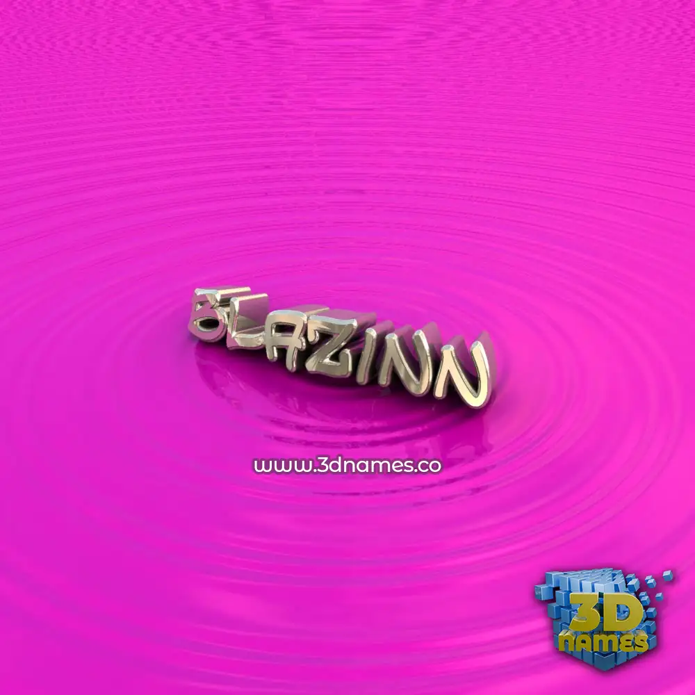 blazinn in Pink Graffiti style - 3D name wallpaper