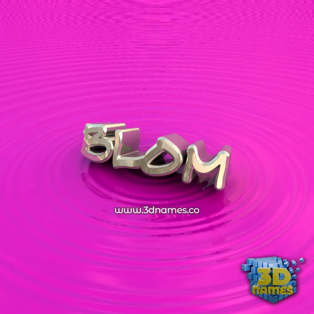 blom in Pink Graffiti style - 3D name wallpaper