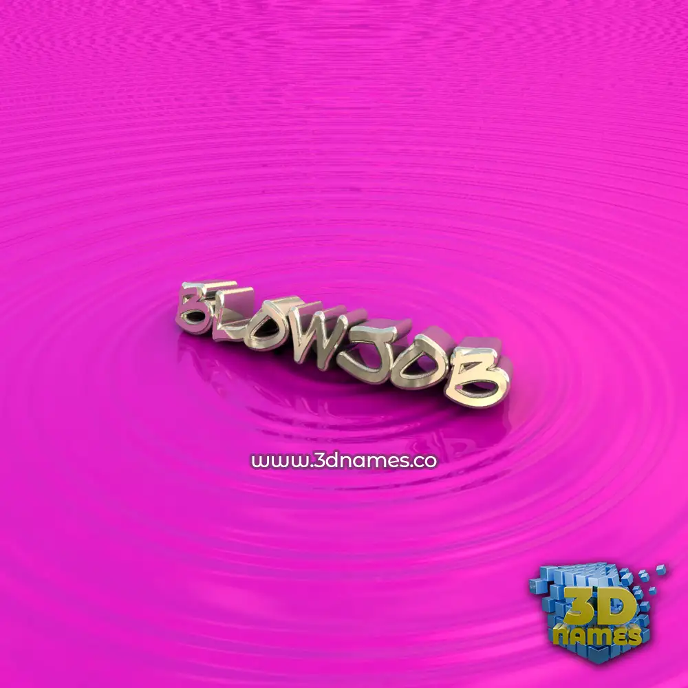 blowjob in Pink Graffiti style - 3D name wallpaper