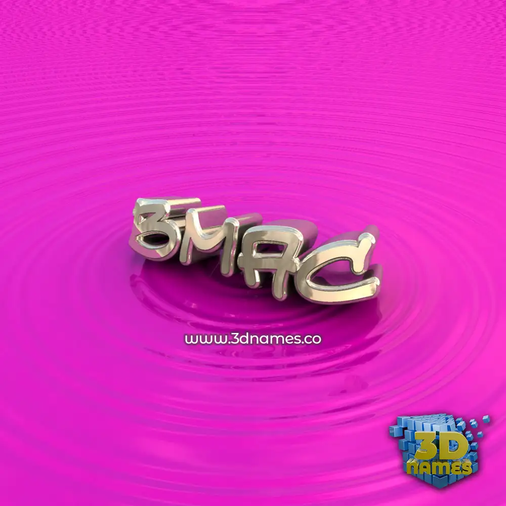 bmac in Pink Graffiti style - 3D name wallpaper