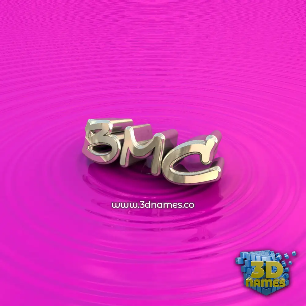bmc in Pink Graffiti style - 3D name wallpaper