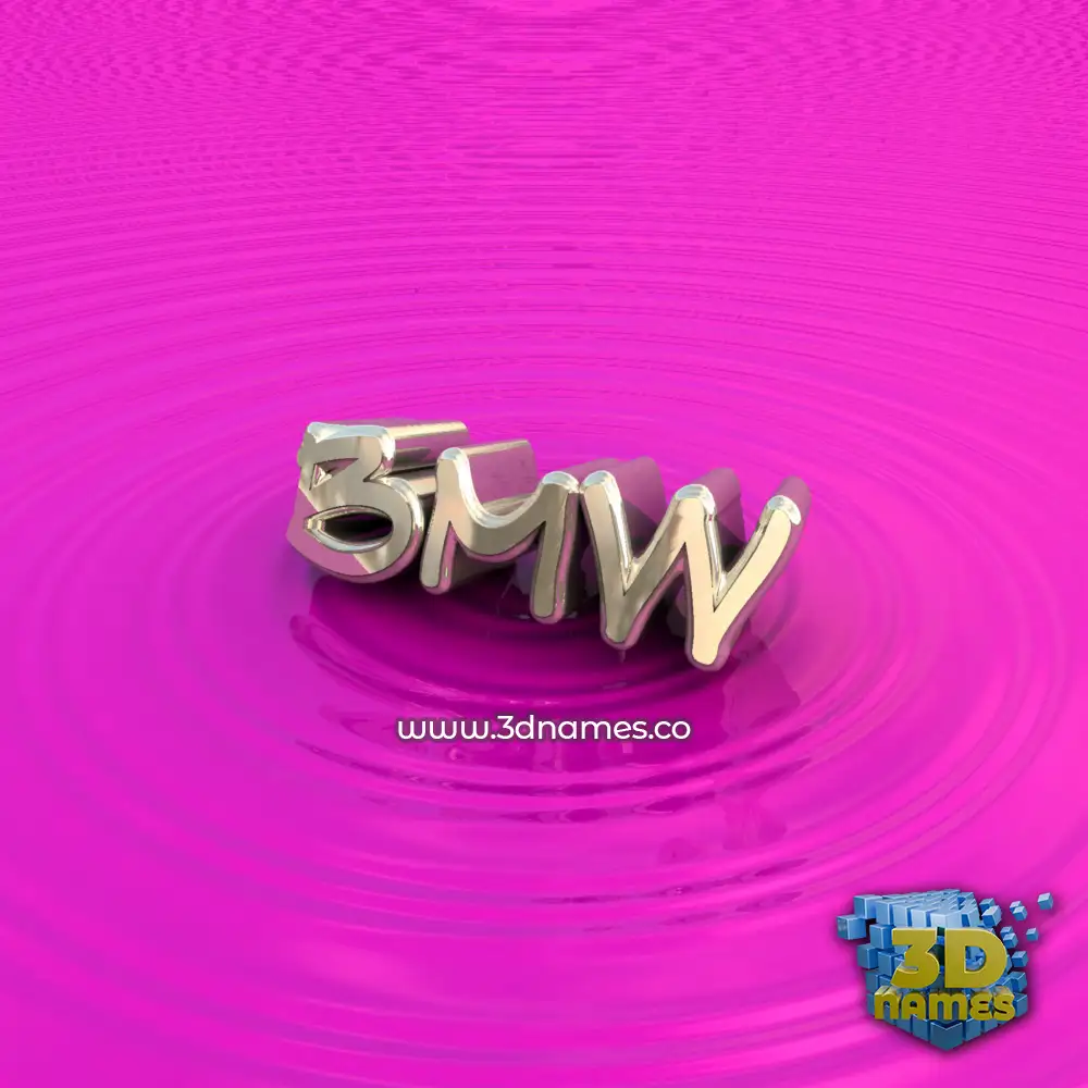bmw in Pink Graffiti style - 3D name wallpaper