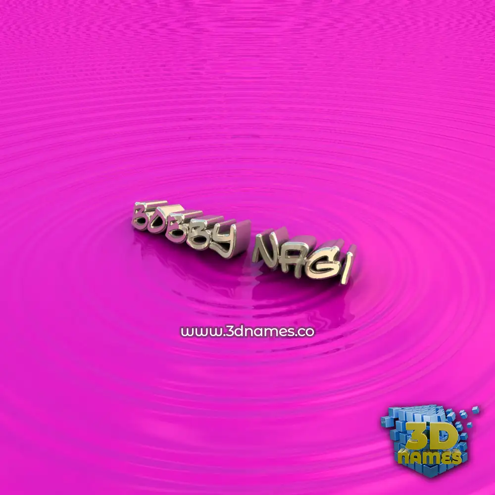 bobby nagi in Pink Graffiti style - 3D name wallpaper