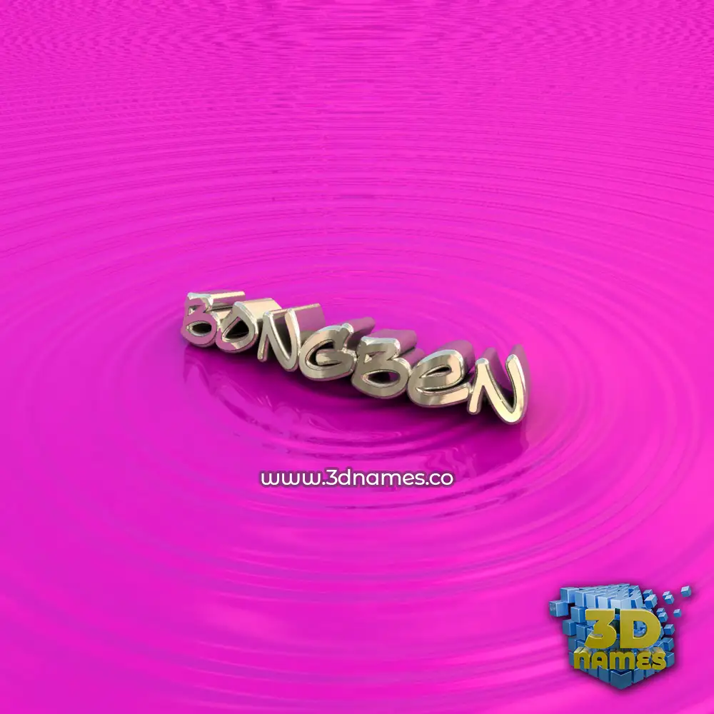 bongben in Pink Graffiti style - 3D name wallpaper