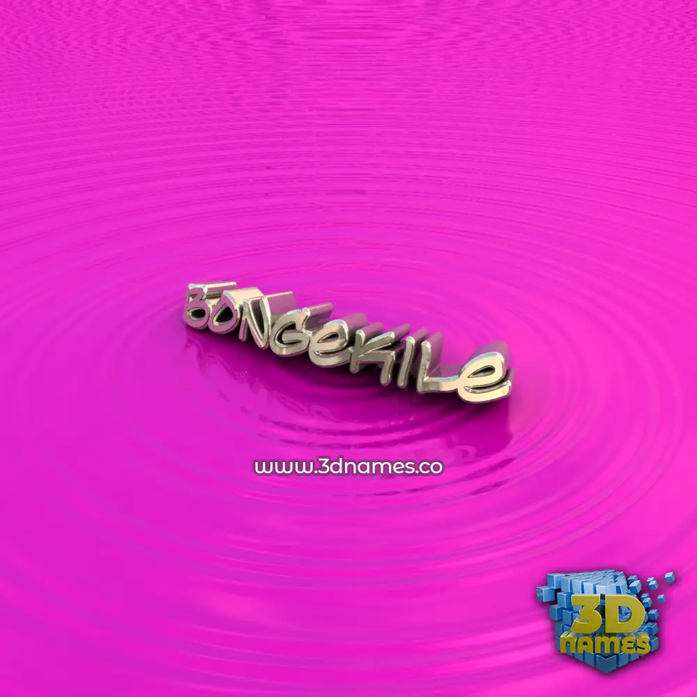 bongekile in Pink Graffiti style - 3D name wallpaper