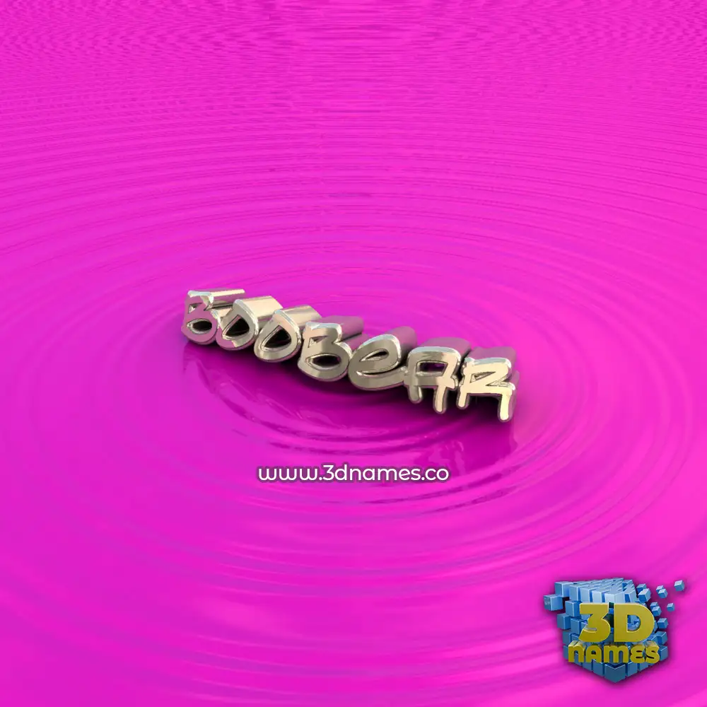 boobear in Pink Graffiti style - 3D name wallpaper