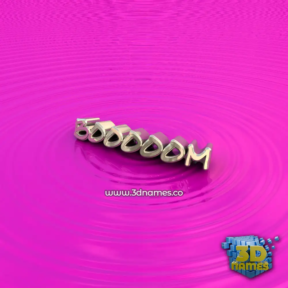 booooom in Pink Graffiti style - 3D name wallpaper