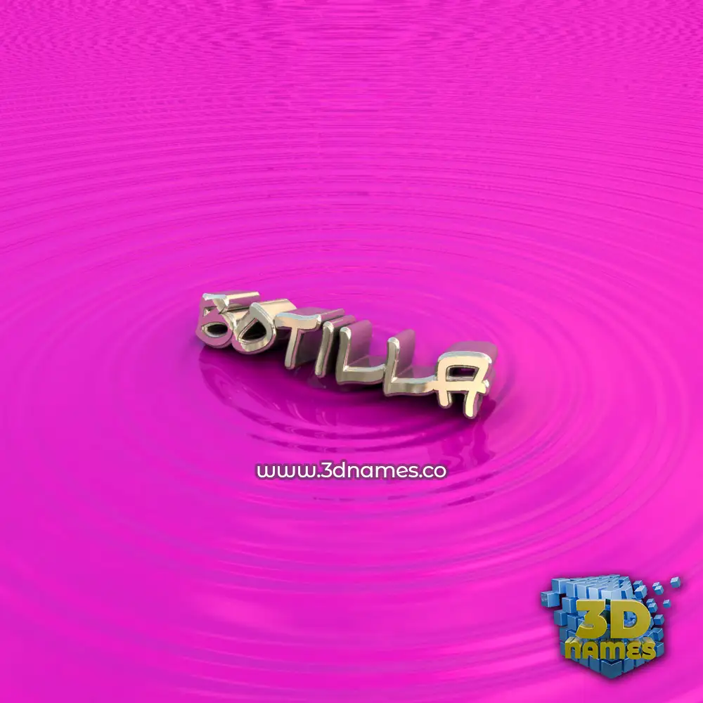 botilla in Pink Graffiti style - 3D name wallpaper