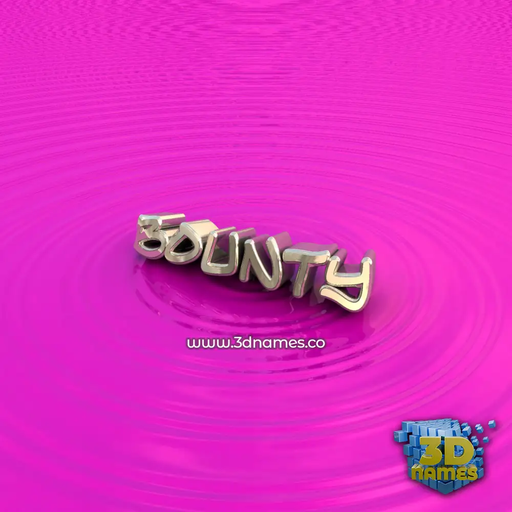 bounty in Pink Graffiti style - 3D name wallpaper