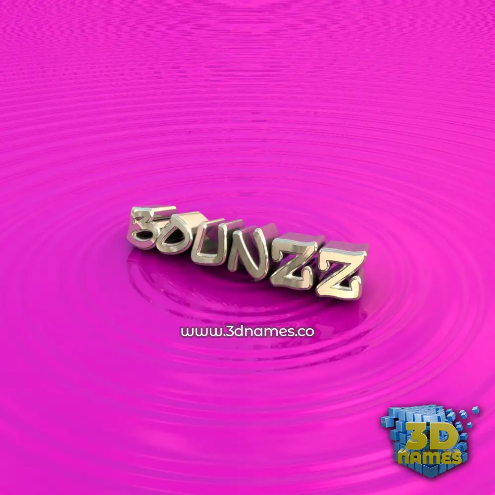 bounzz in Pink Graffiti style - 3D name wallpaper