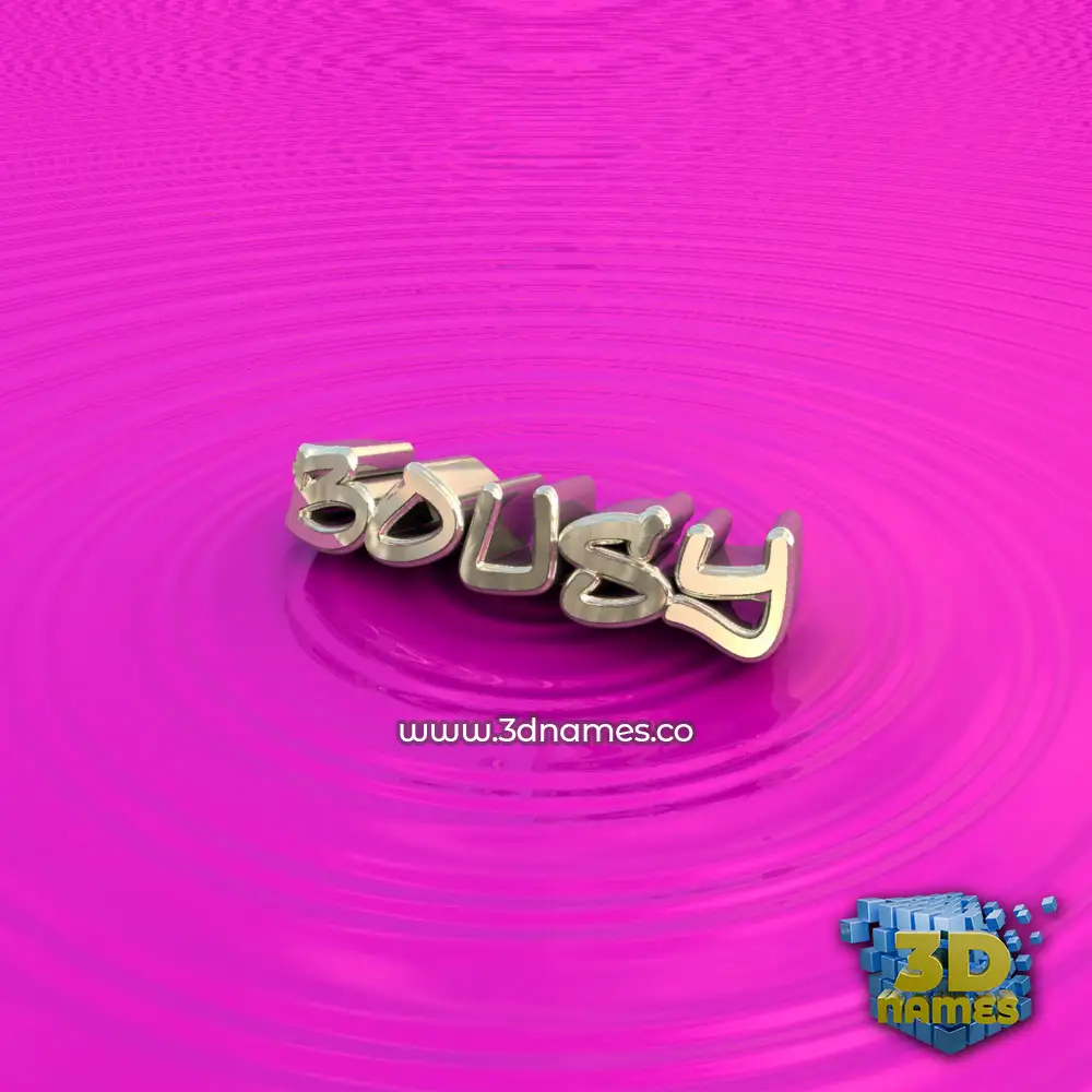 bousy in Pink Graffiti style - 3D name wallpaper