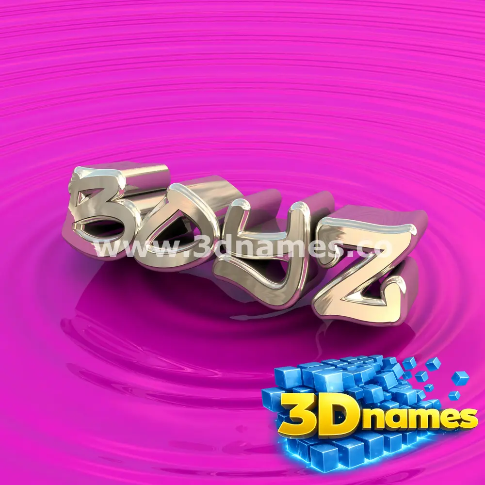 boyz in Pink Graffiti style - 3D name wallpaper