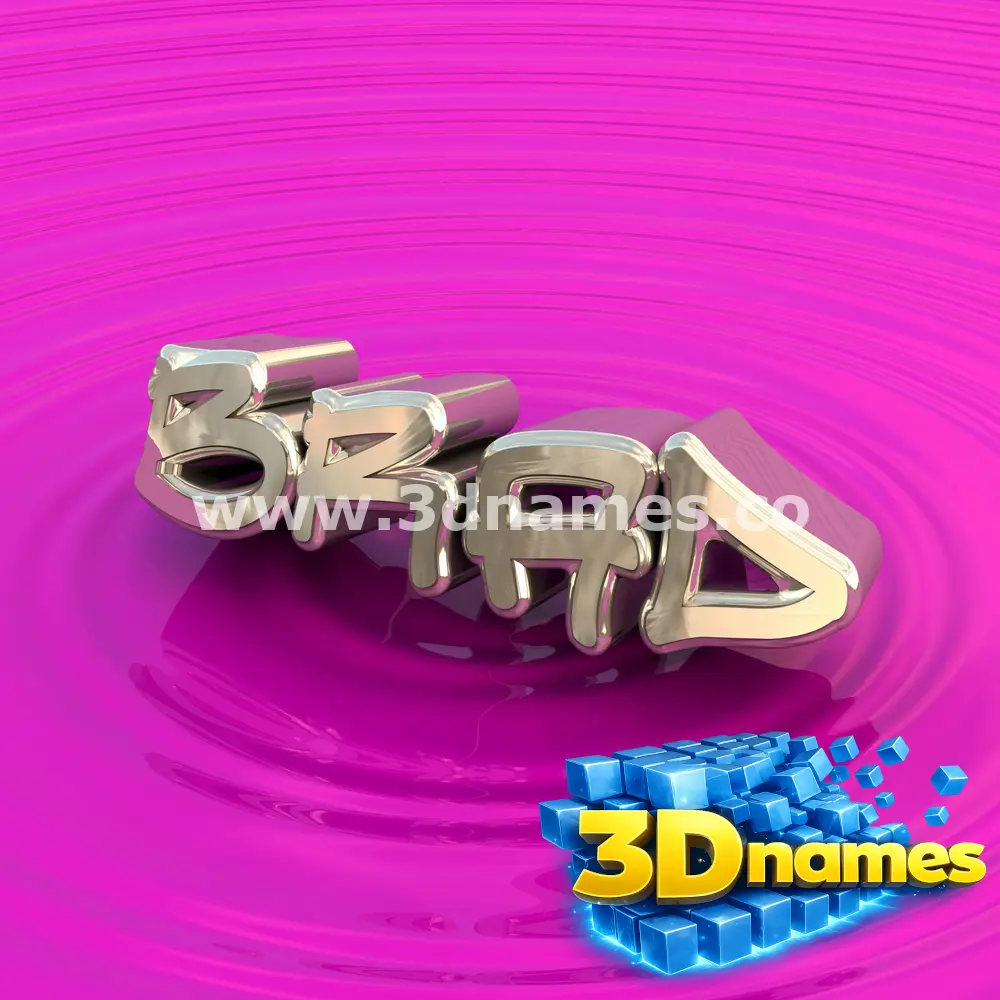 brad in Pink Graffiti style - 3D name wallpaper