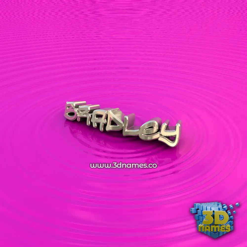 bradley in Pink Graffiti style - 3D name wallpaper