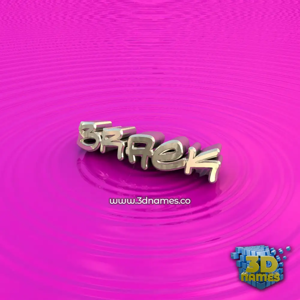 braek in Pink Graffiti style - 3D name wallpaper