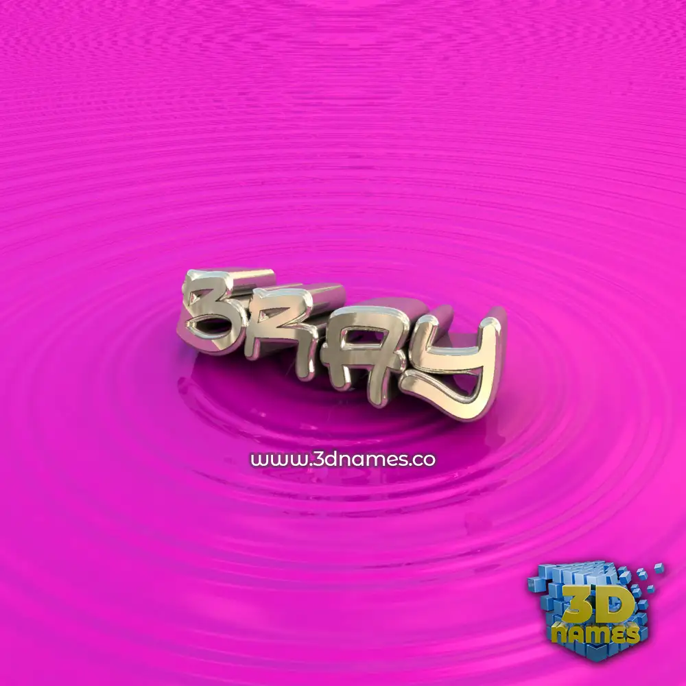 bray in Pink Graffiti style - 3D name wallpaper