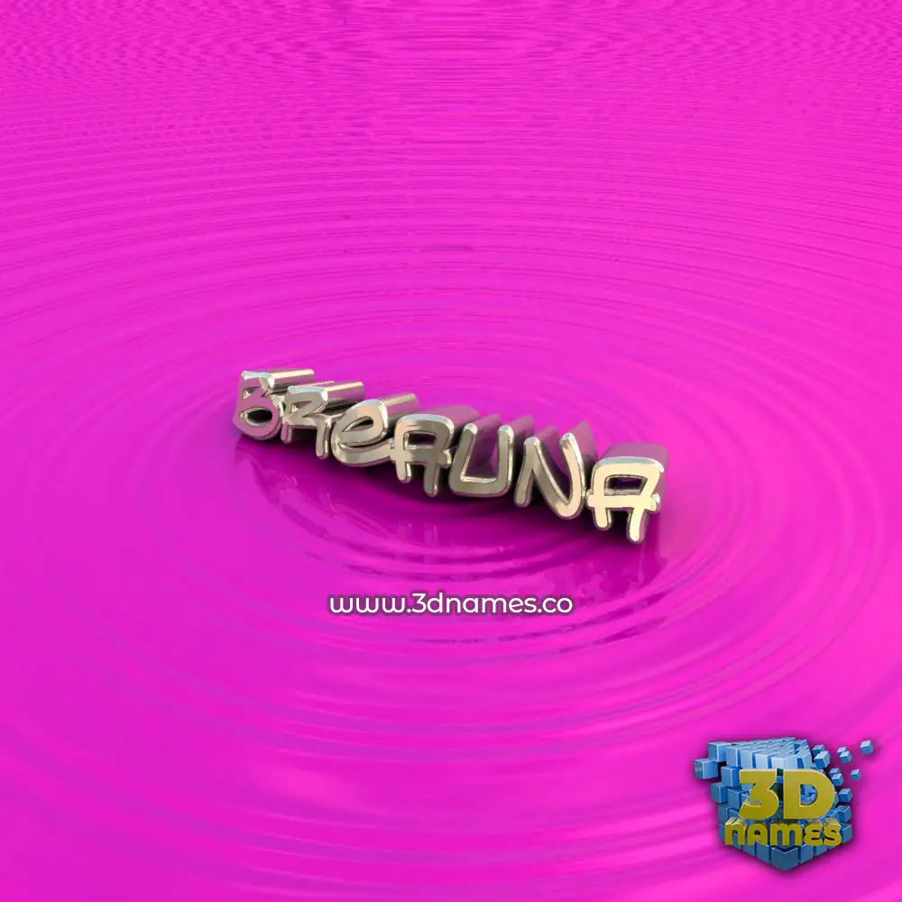 breauna in Pink Graffiti style - 3D name wallpaper