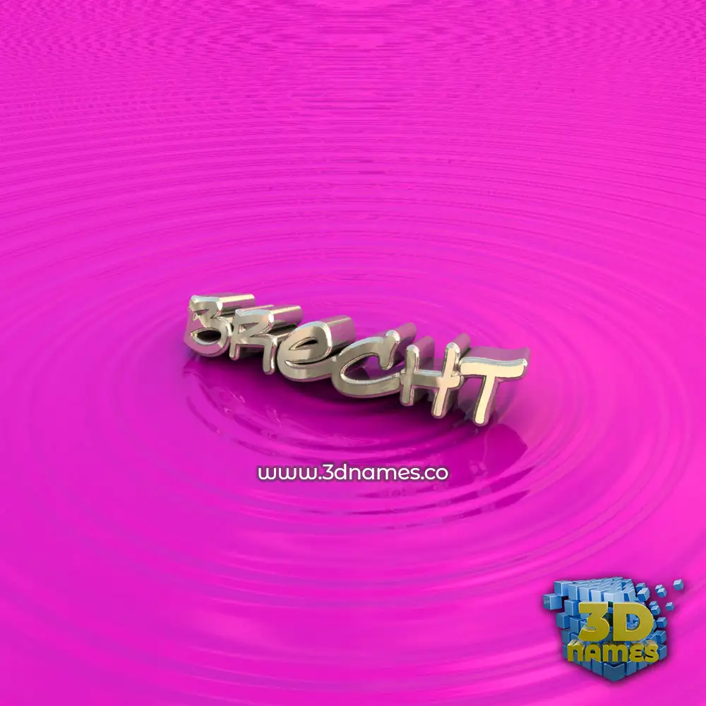 brecht in Pink Graffiti style - 3D name wallpaper