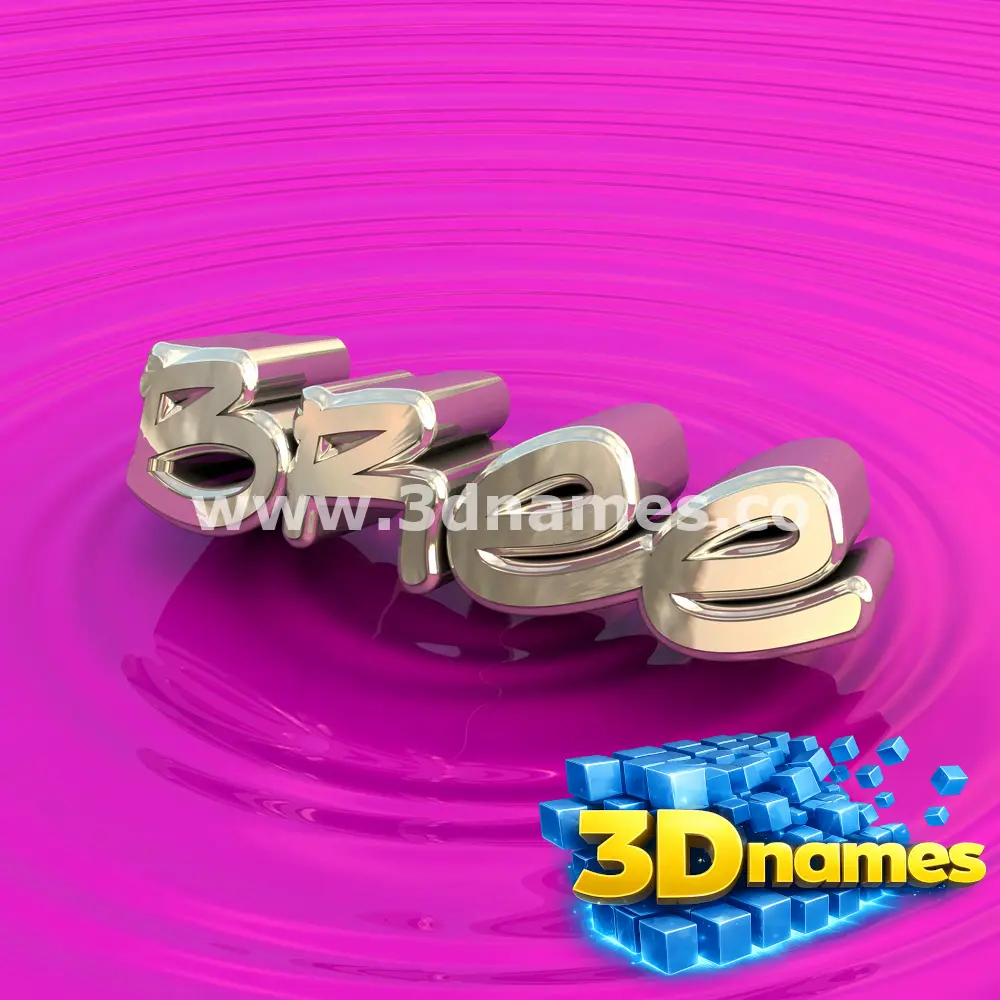 bree in Pink Graffiti style - 3D name wallpaper