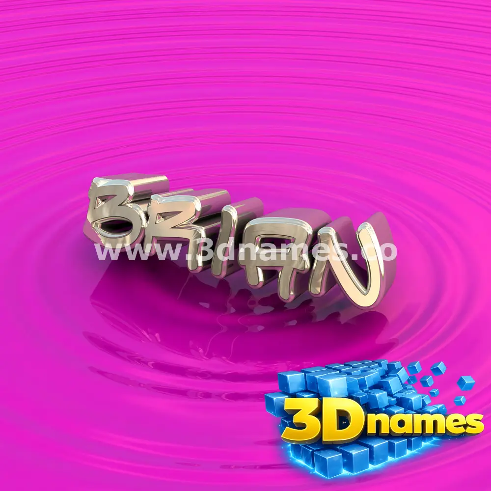 brian in Pink Graffiti style - 3D name wallpaper