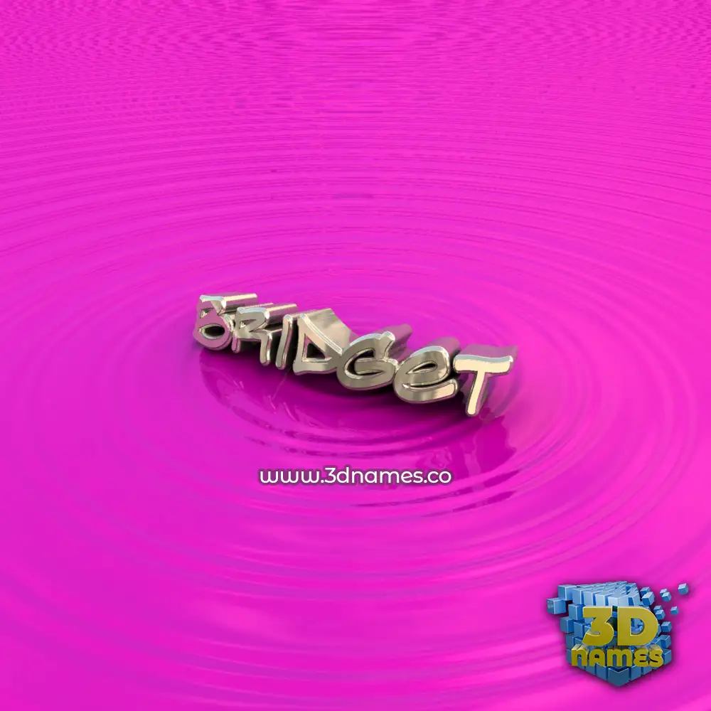 bridget in Pink Graffiti style - 3D name wallpaper