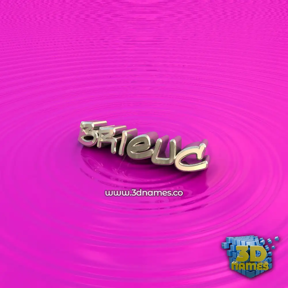 brieuc in Pink Graffiti style - 3D name wallpaper