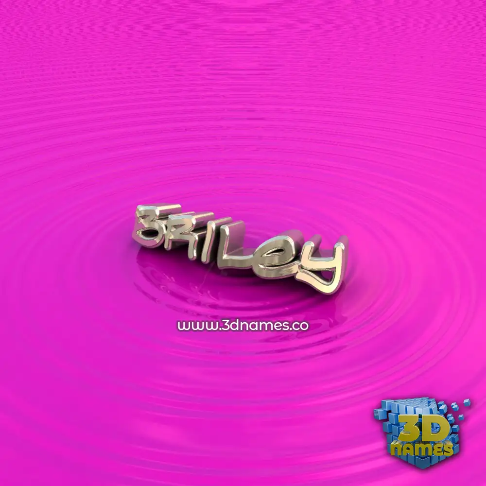 briley in Pink Graffiti style - 3D name wallpaper