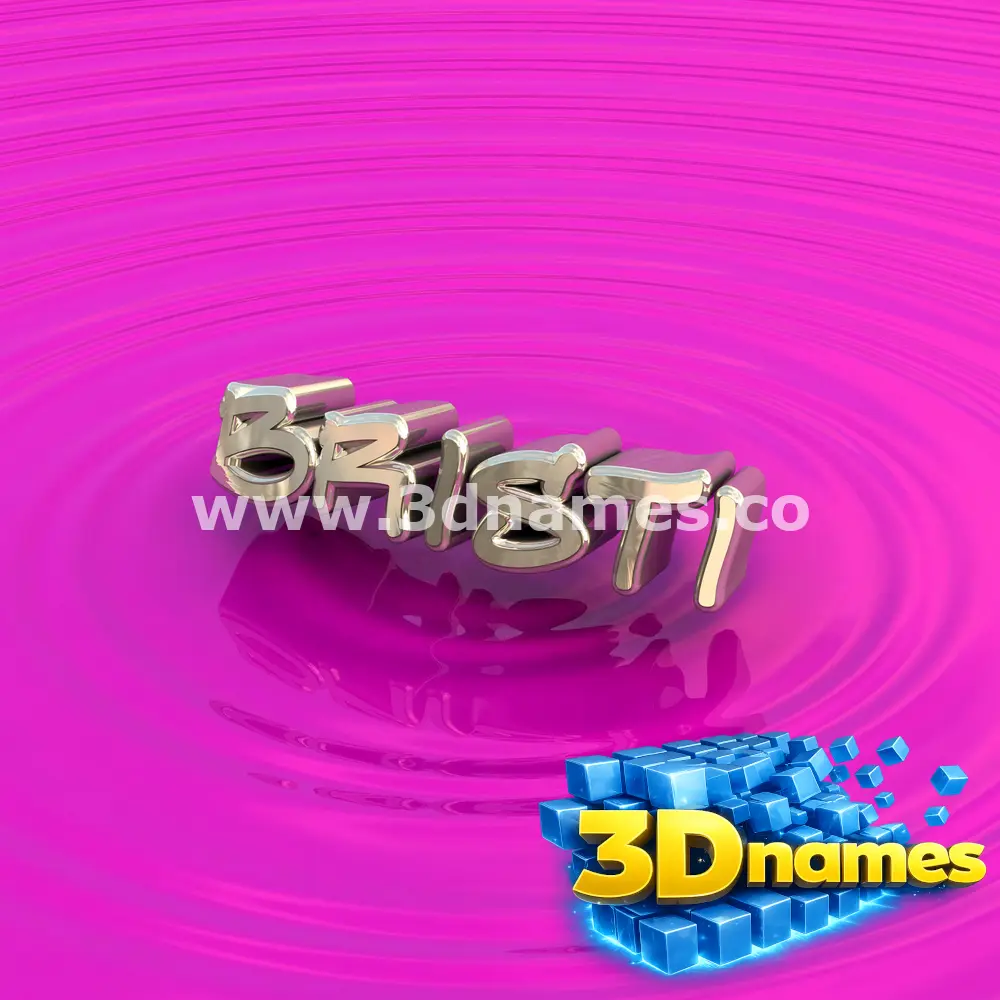 bristi in Pink Graffiti style - 3D name wallpaper