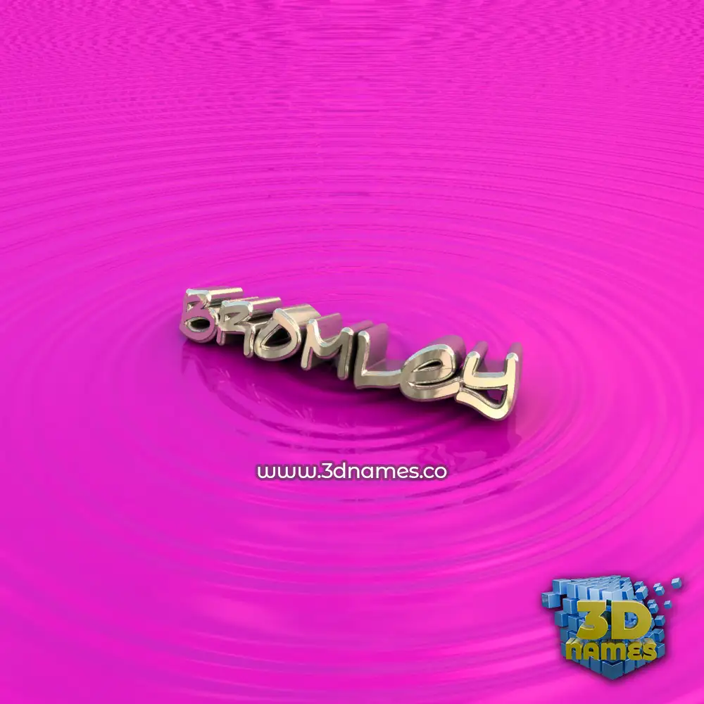 bromley in Pink Graffiti style - 3D name wallpaper