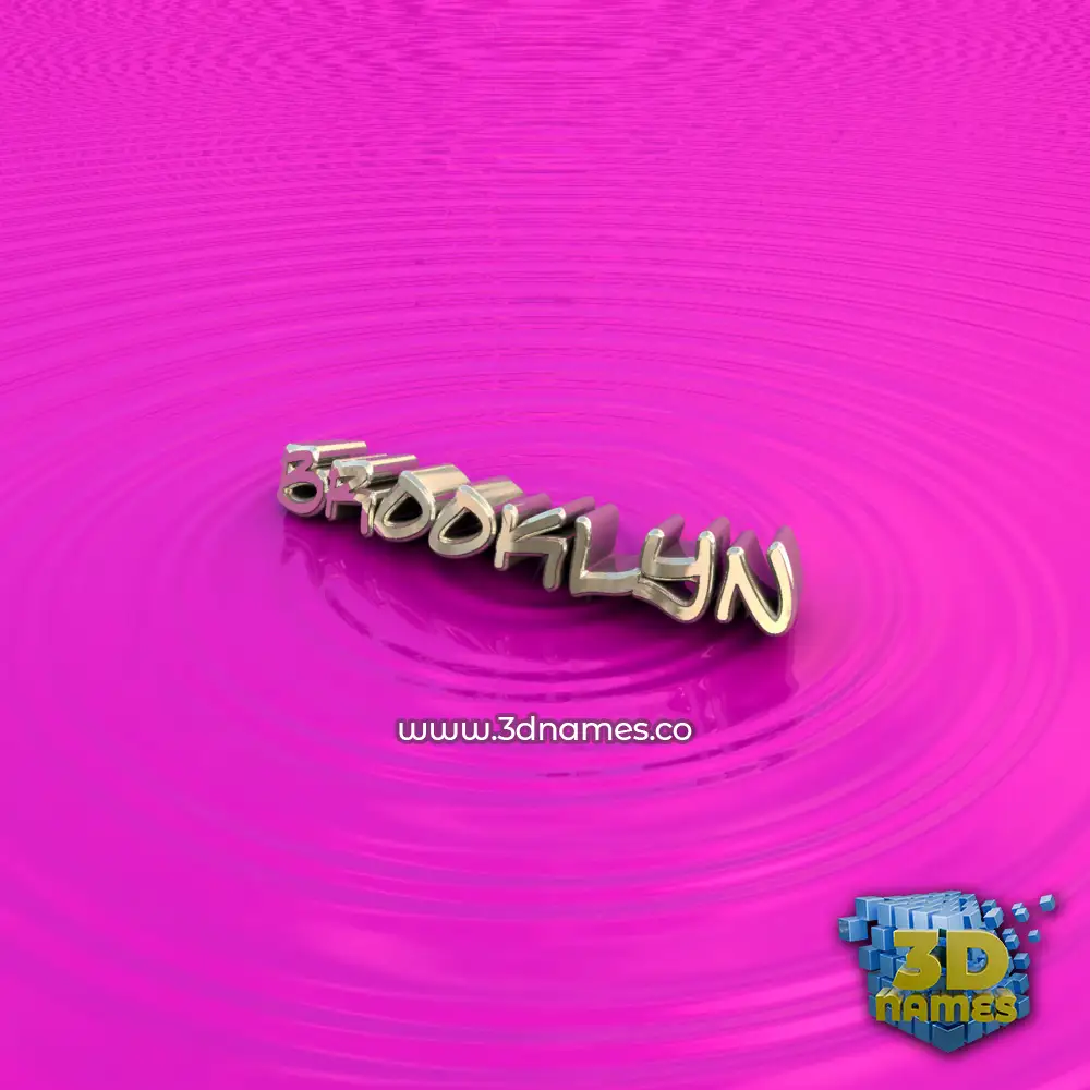 brooklyn in Pink Graffiti style - 3D name wallpaper