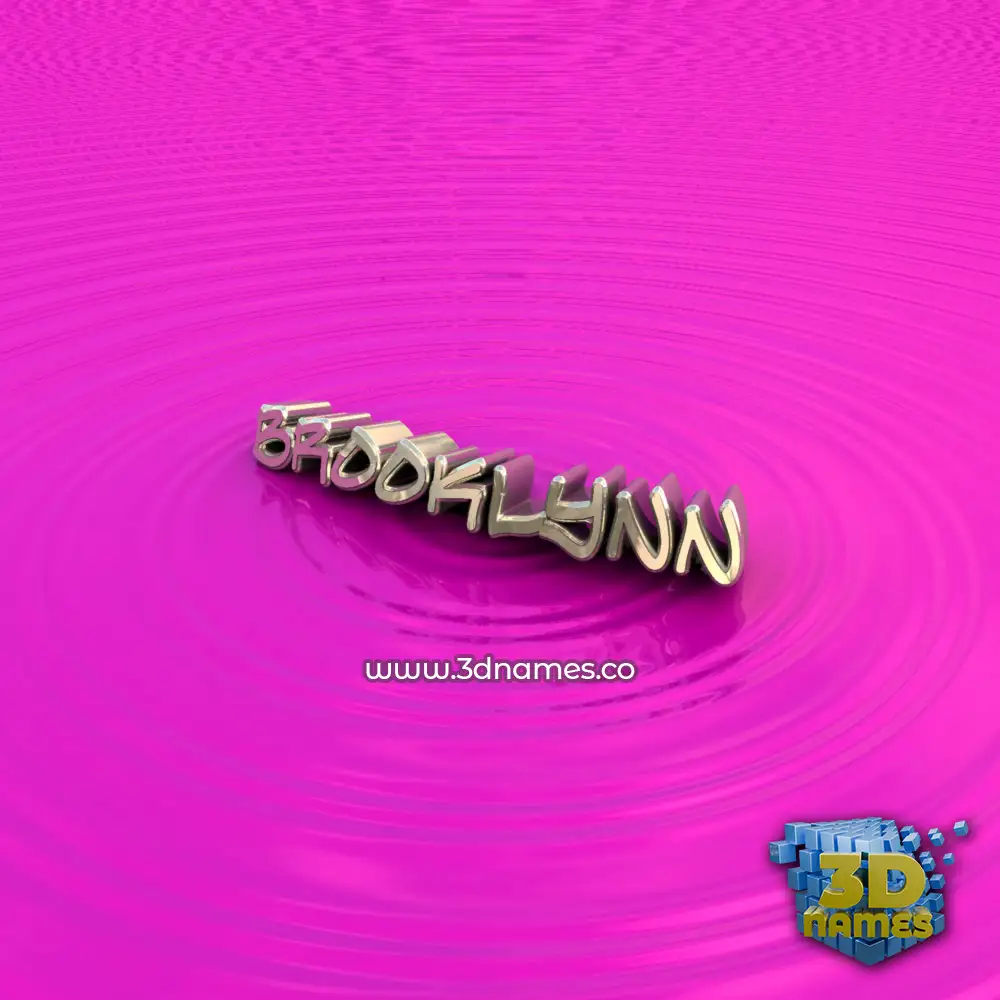 brooklynn in Pink Graffiti style - 3D name wallpaper