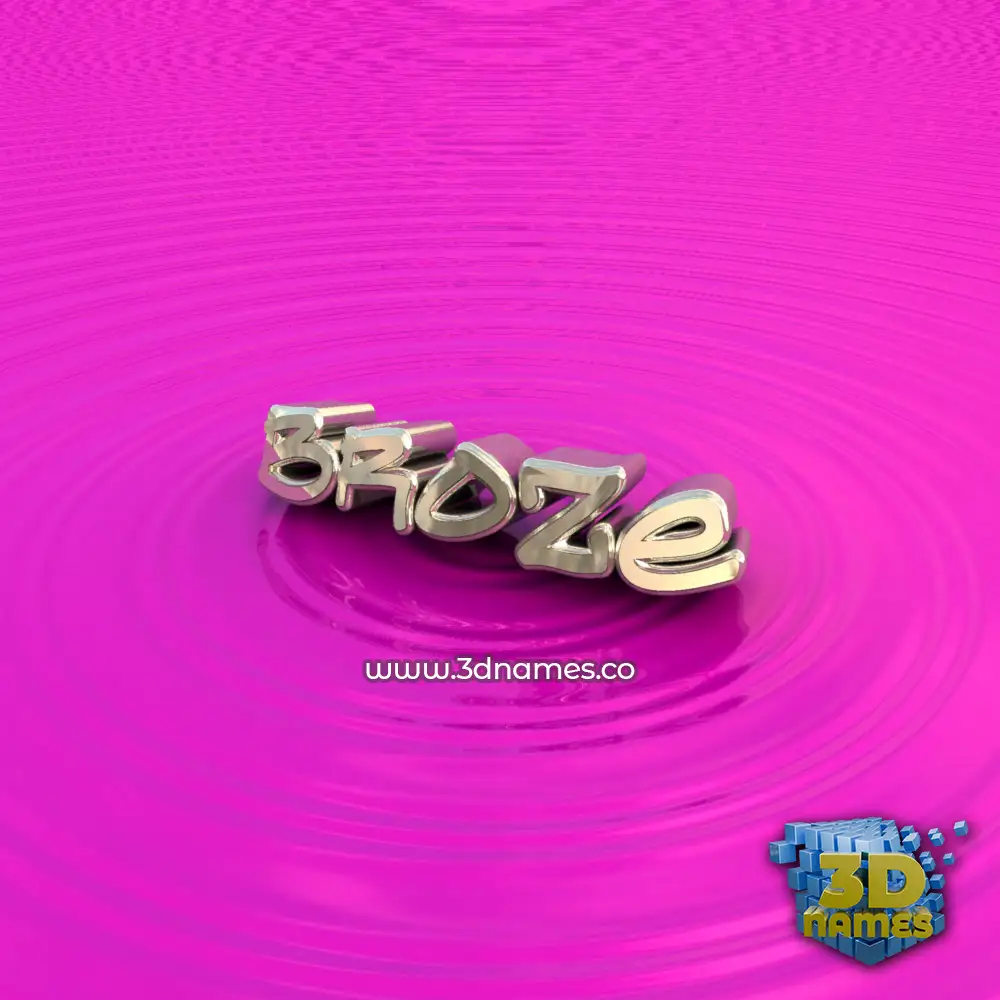 broze in Pink Graffiti style - 3D name wallpaper
