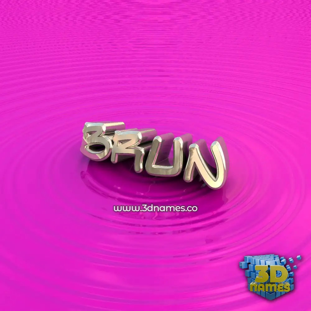 brun in Pink Graffiti style - 3D name wallpaper