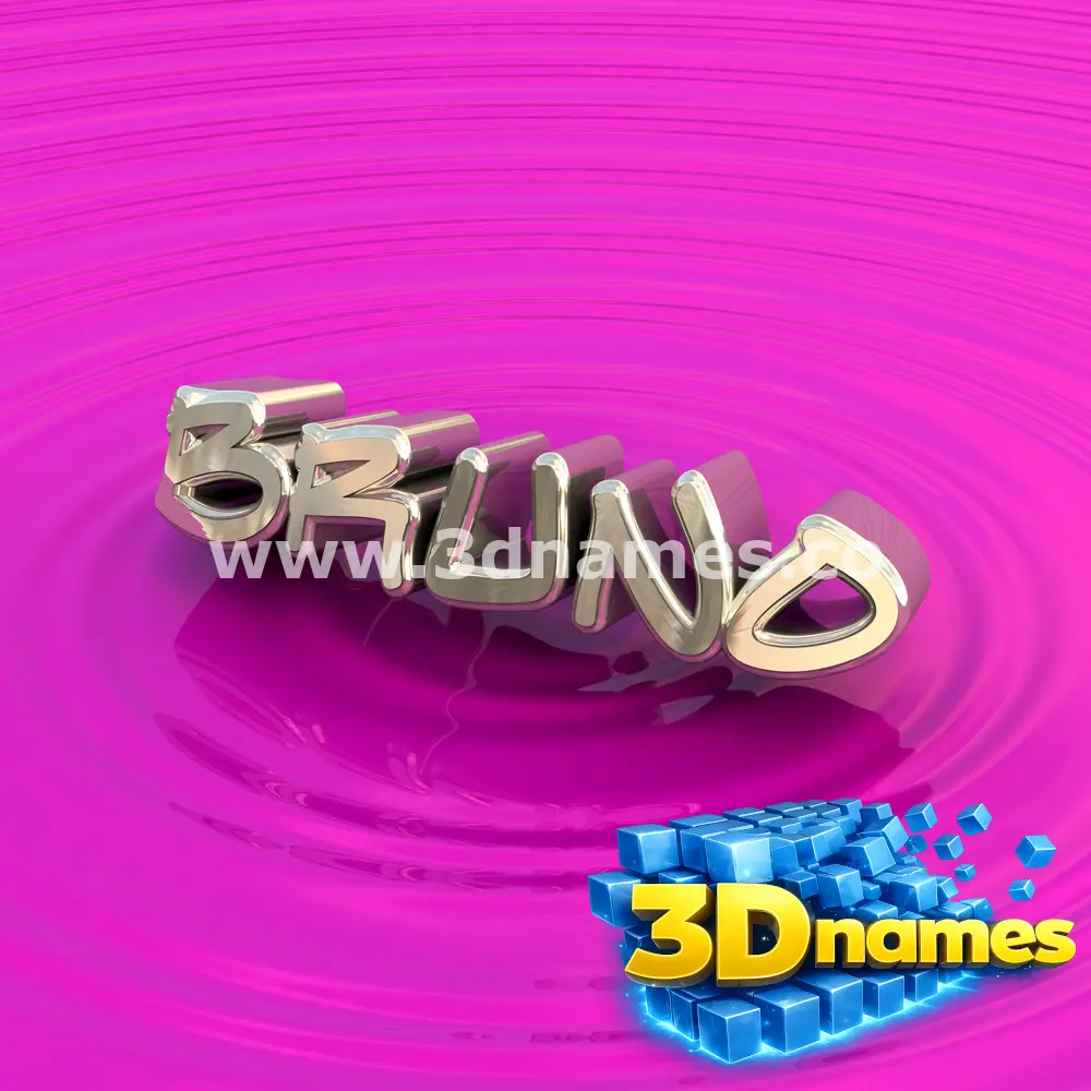 bruno in Pink Graffiti style - 3D name wallpaper