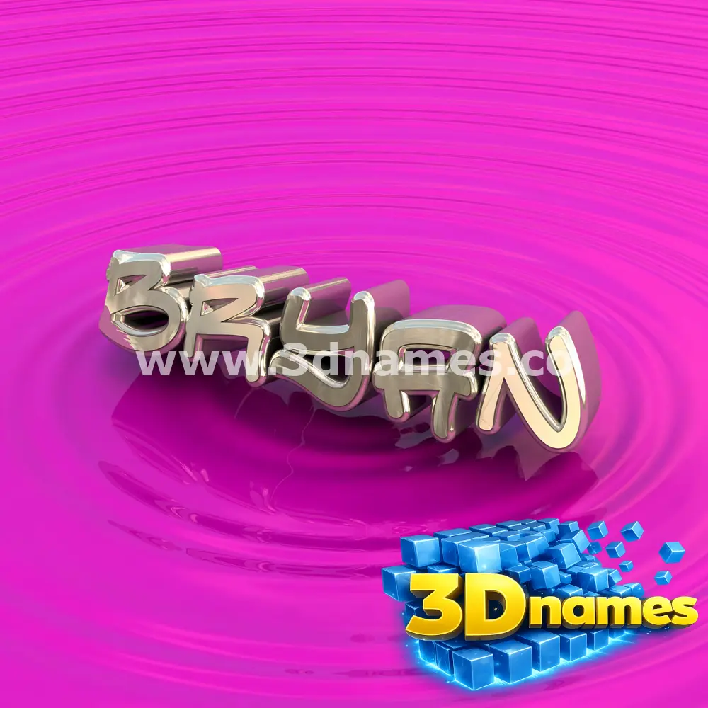 bryan in Pink Graffiti style - 3D name wallpaper