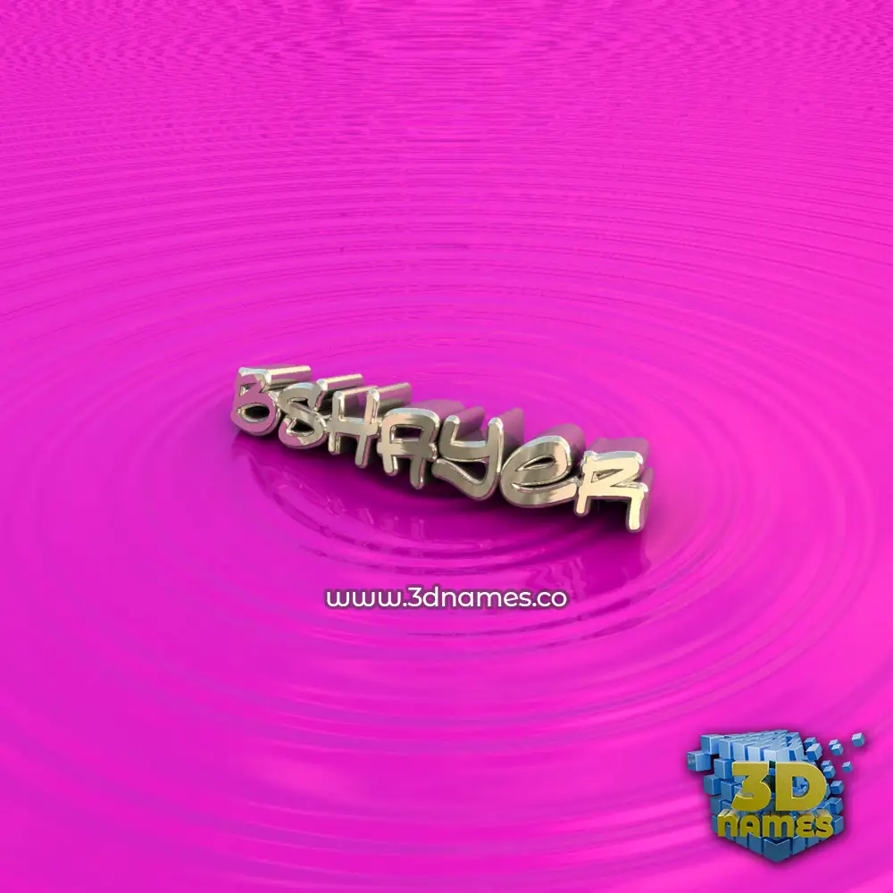bshayer in Pink Graffiti style - 3D name wallpaper