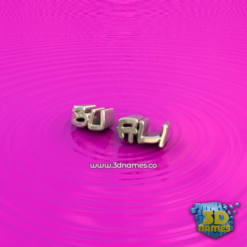 bu ali in Pink Graffiti style - 3D name wallpaper