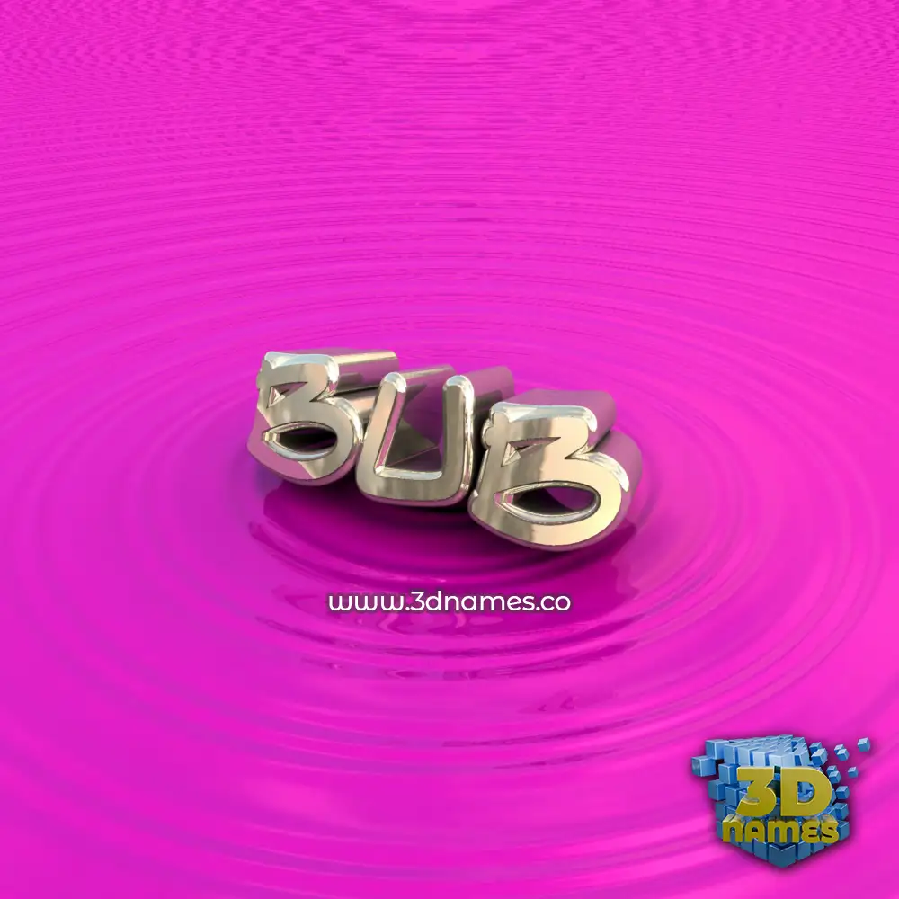 bub in Pink Graffiti style - 3D name wallpaper