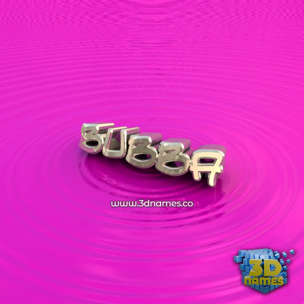 bubba in Pink Graffiti style - 3D name wallpaper